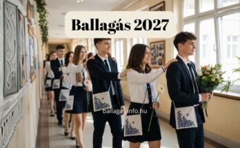 ballagó diákok az iskola folyosóján