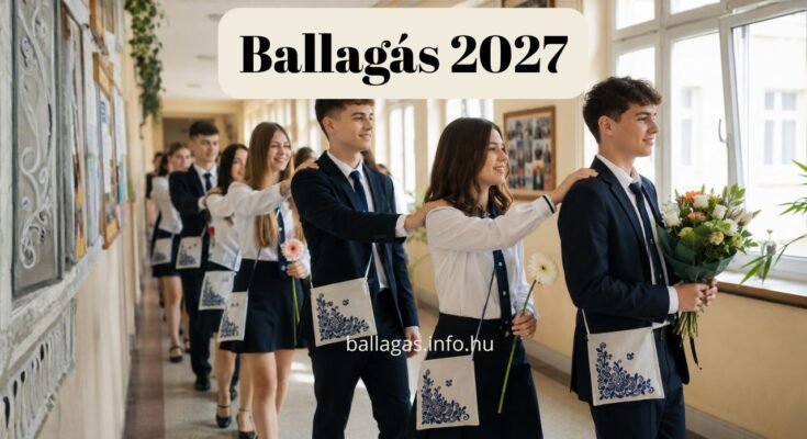 ballagó diákok az iskola folyosóján